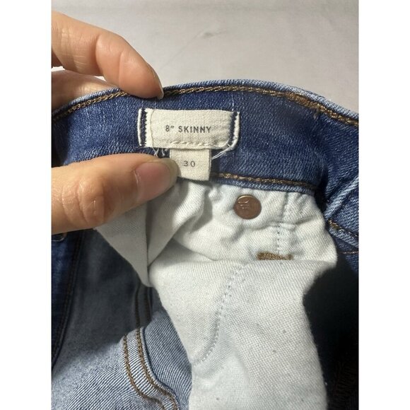 Madewell 8" Skinny Jeans Women's 30 Mid Rise Medium Wash Denim - Picture 3 of 9